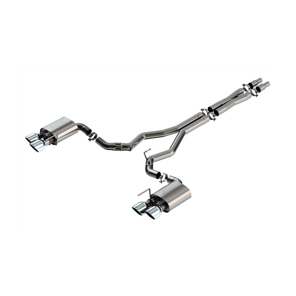 BORLA 140965 Вихлопна система Cat-Back 3", ATAK (5" RD X 6.50" наконечники), активна для FORD Mustang Dark Horse 5.0L V8 2024 Photo-0 