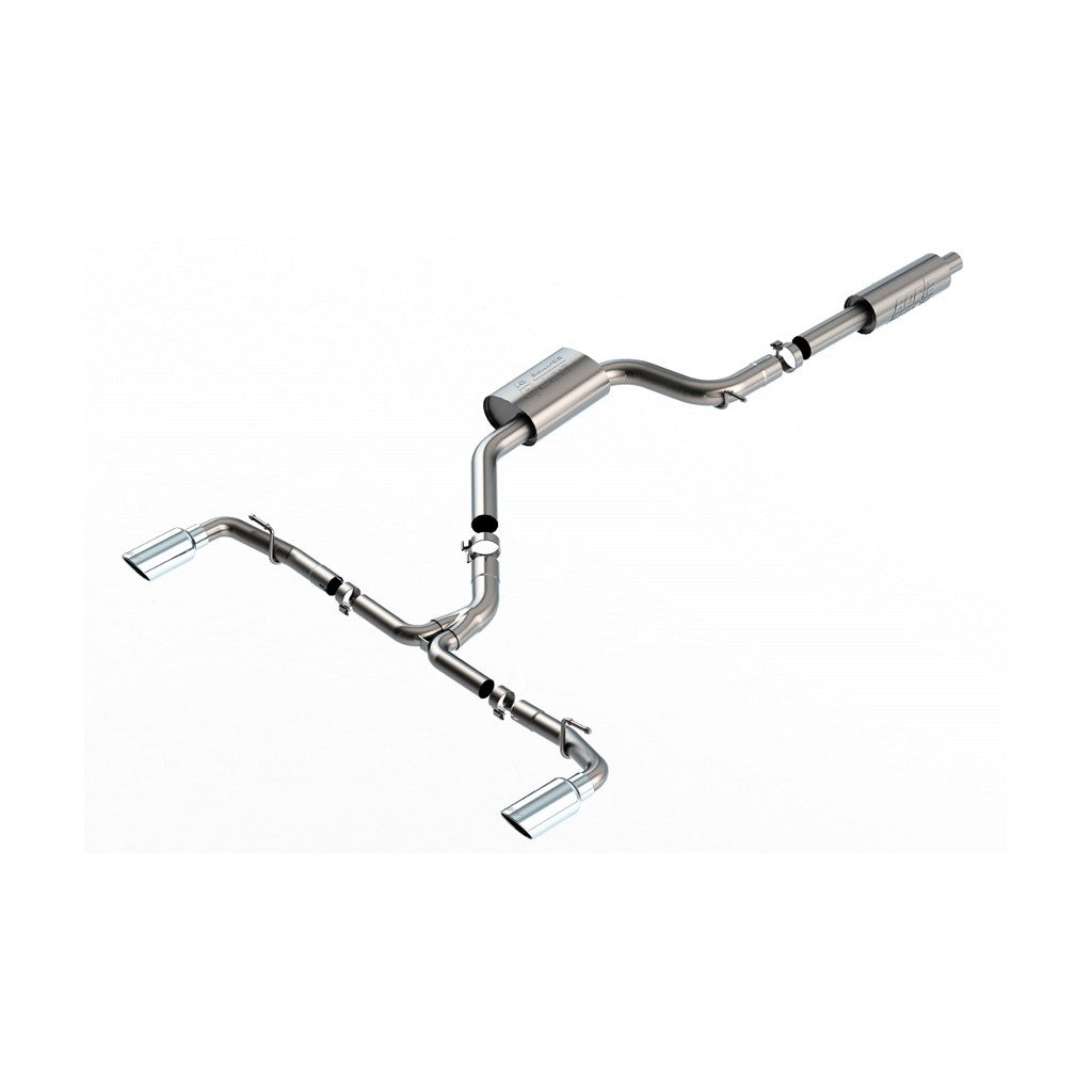 BORLA 1014052 Вихлопна система Cat-Back 3", 2.25", Touring (4" наконечники з яскравого хрому) для VW GOLF 8 GTI GPF DSG MT 2.0L 2020-2023 Photo-0 