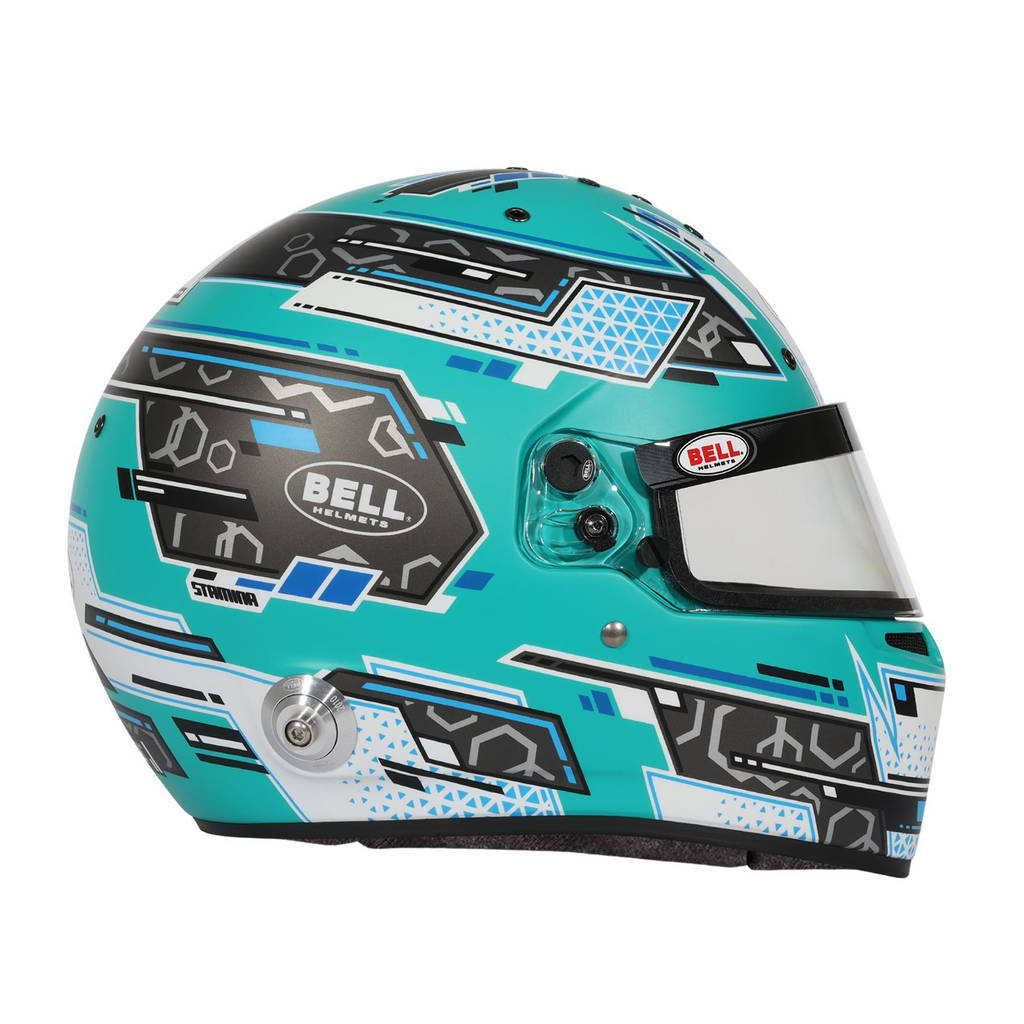 BELL 1310B83 Закритий шолом RS7 Pro Stamina HANS, Антрацит / Аквамарин, FIA 8859-2024 / SA2020, Розмір 56 (7) Photo-12 