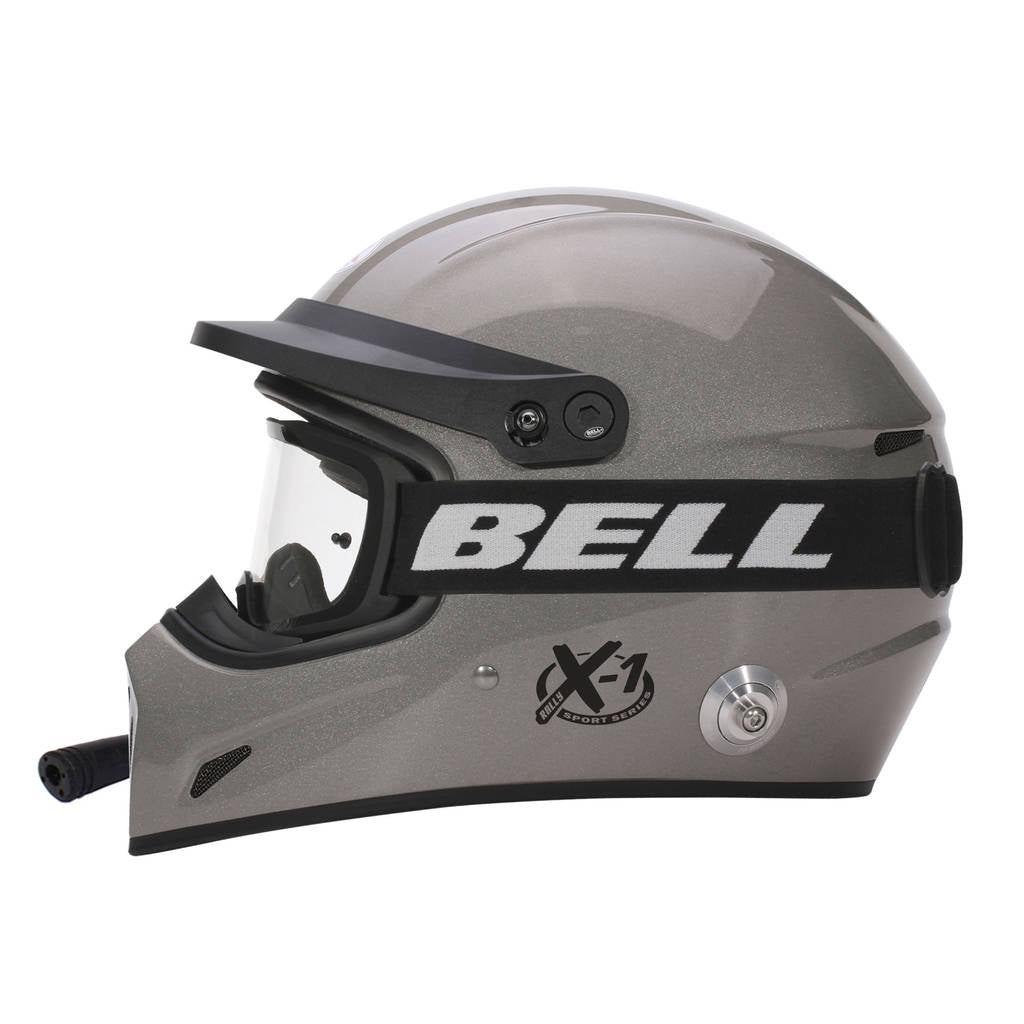 BELL 1453053 Закритий шолом X-1 Rally HANS, Сріблястий титан металік, FIA 8859-2024, Розмір L (60-61) Photo-1 