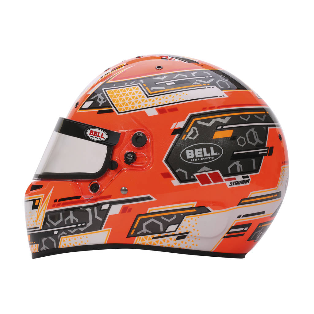 BELL 1310B91 Шолом для картингу RS7-K Stamina, Антрацит / Помаранчевий, FIA 8878-2024 / K2020, Розмір S (57 -58) Photo-9 