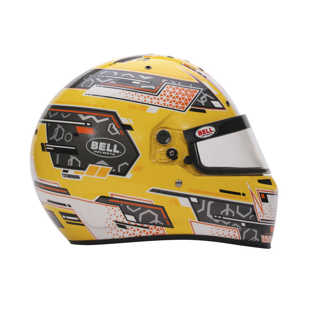 BELL 1310C04 Шолом для картингу RS7-K Stamina, Антрацит / Жовтий, FIA 8878-2024 / K2020, Розмір XL (61-61+) Photo-6 