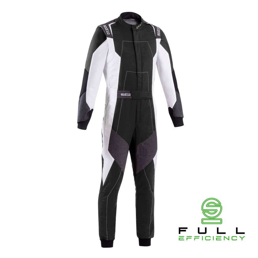 SPARCO BRS0005B0K06060 Костюм для перегонів X-Light Full Efficiency, Чорний / Білий, Розмір 60 Photo-2 