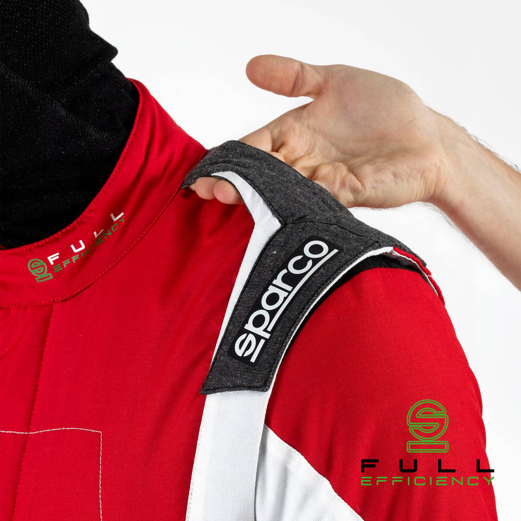 SPARCO BRS0005B0R16066 Костюм для перегонів X-Light Full Efficiency, Червоний / Білий, Розмір 66 Photo-2 