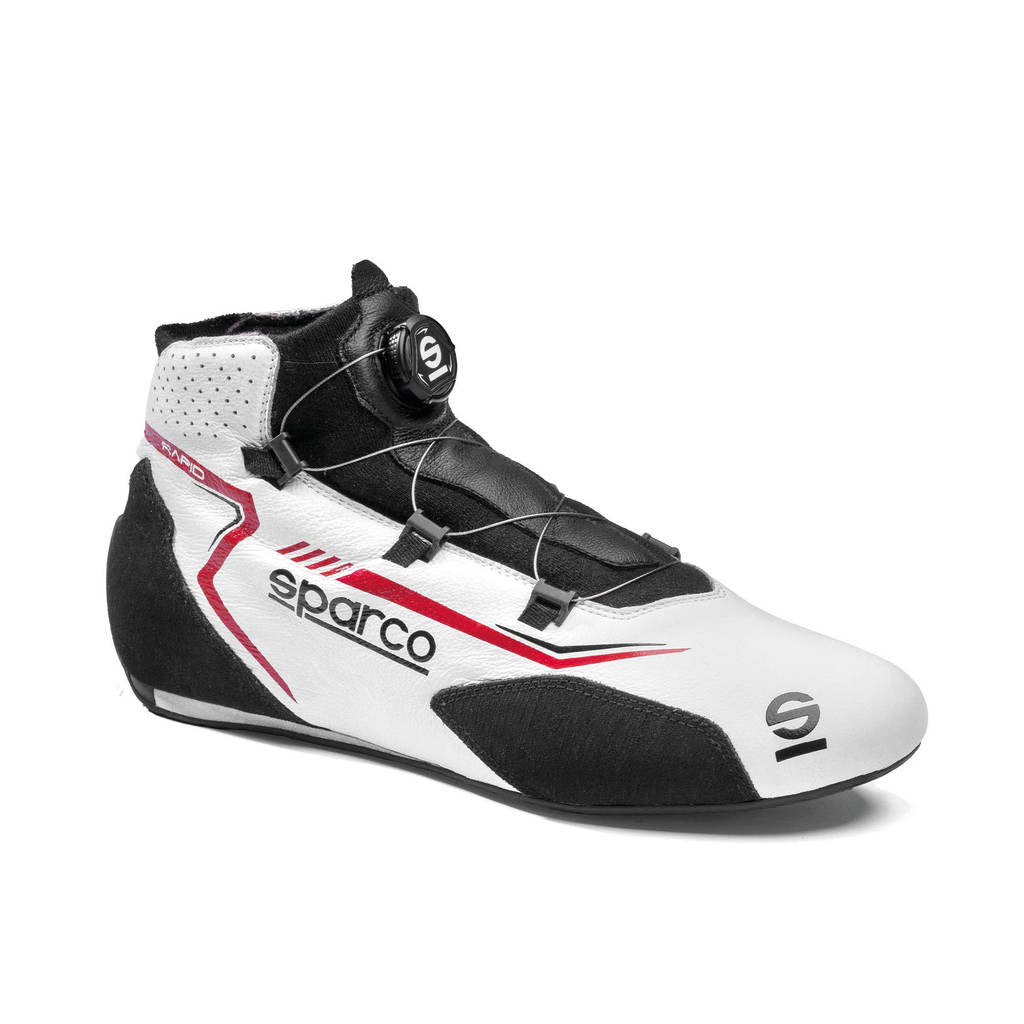 SPARCO BRB0002B0W09047 Черевики для перегонів Rapid Rotor, Білий / Червоний, Розмір 47 Photo-0 