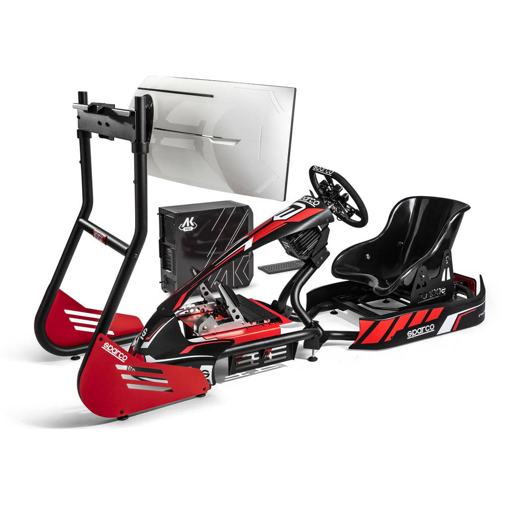 SPARCO BGD0005B0 Гоночний симулятор Kart Rig II (Kart Pro, Fanatec Sim Kit Pro, KG345, ПК, клавіатура, підставка, монітор) Photo-0 