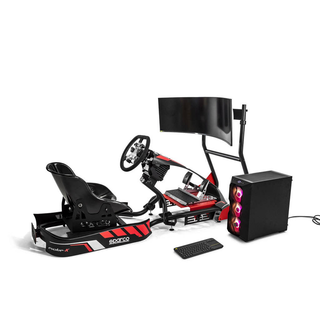 SPARCO BGD0005B0 Гоночний симулятор Kart Rig II (Kart Pro, Fanatec Sim Kit Pro, KG345, ПК, клавіатура, підставка, монітор) Photo-1 