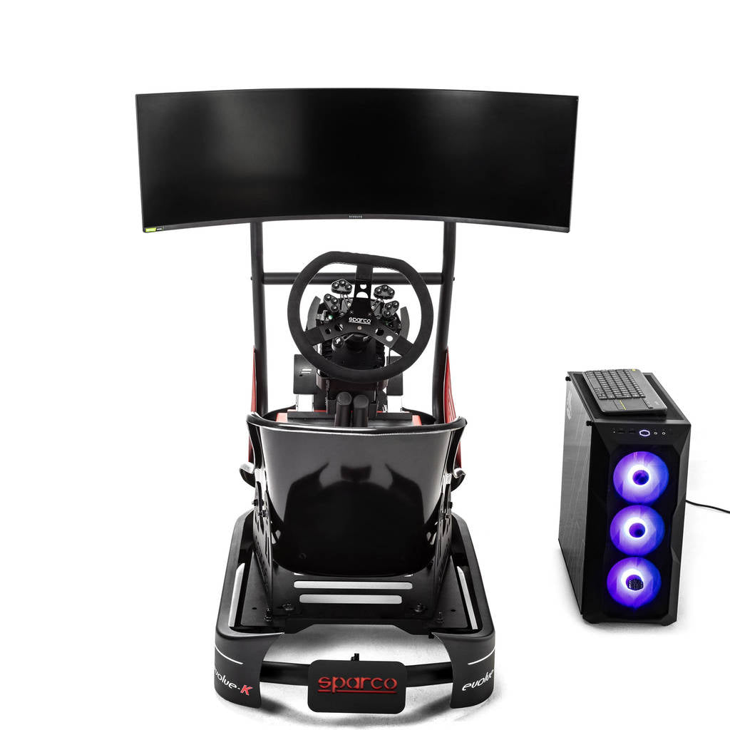 SPARCO BGD0005B0 Гоночний симулятор Kart Rig II (Kart Pro, Fanatec Sim Kit Pro, KG345, ПК, клавіатура, підставка, монітор) Photo-3 