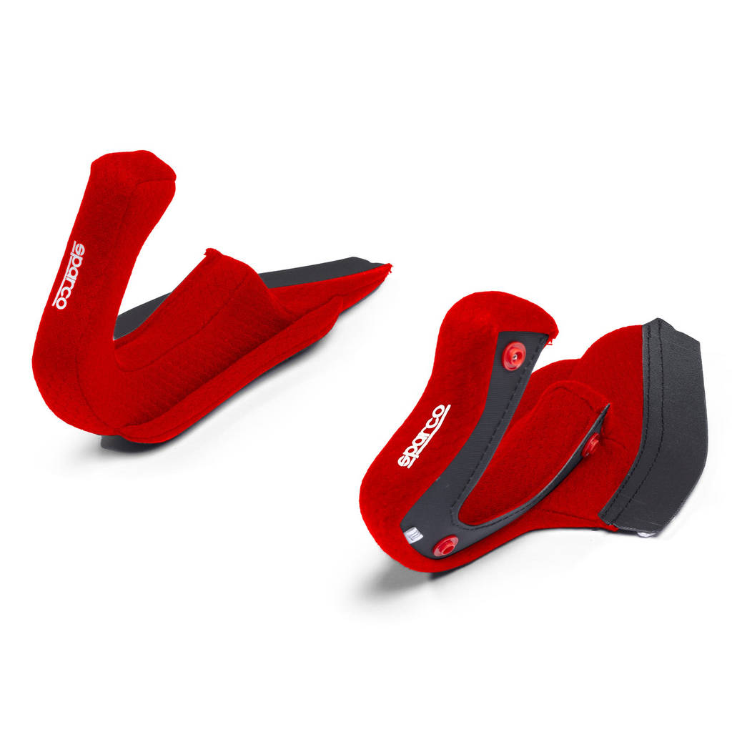 SPARCO BRA0011B0R010XL Підкладка для щік для шолома Flux RJ / RJ-I, Червоний, Розмір XL Photo-0 