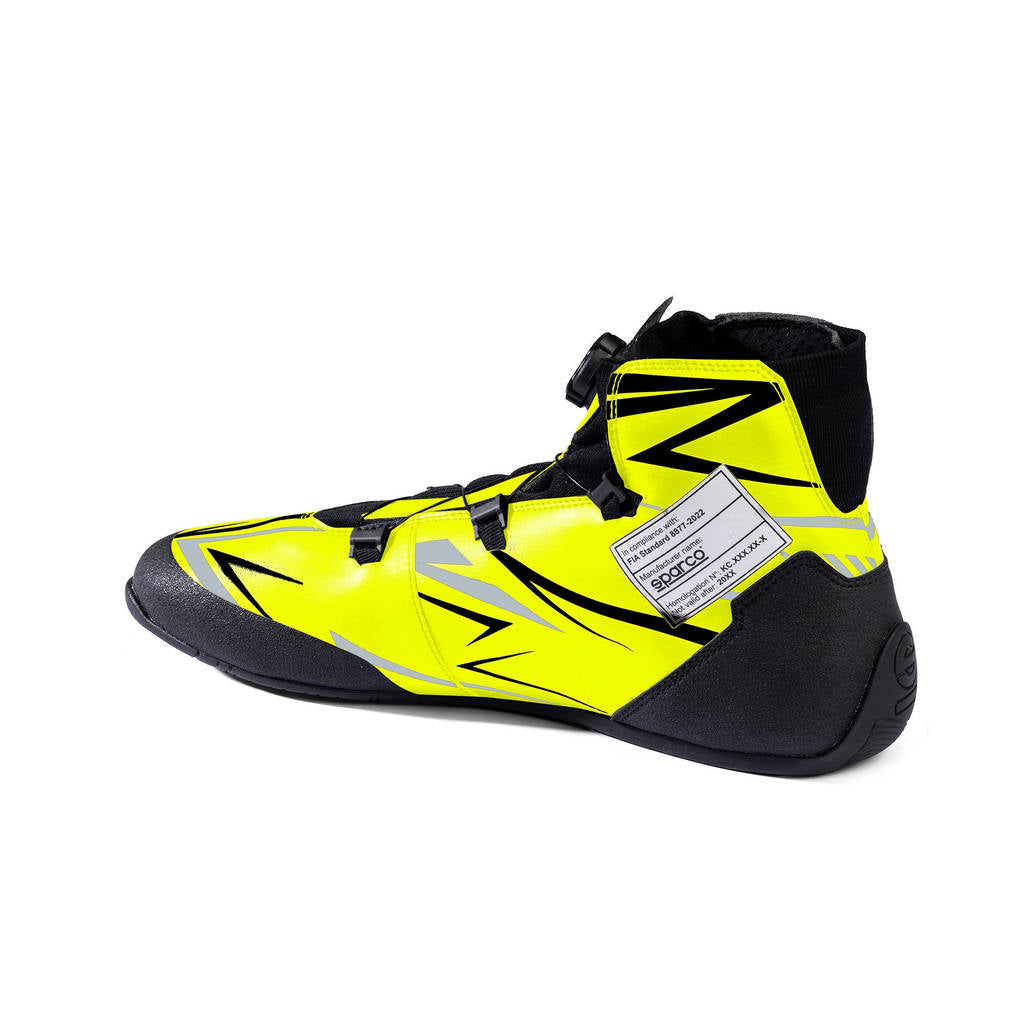 SPARCO BKB0002B0Y04037 Взуття для картингу K-Rapid Rotor, Флуо Жовтий / Чорний, Розмір 37 Photo-2 