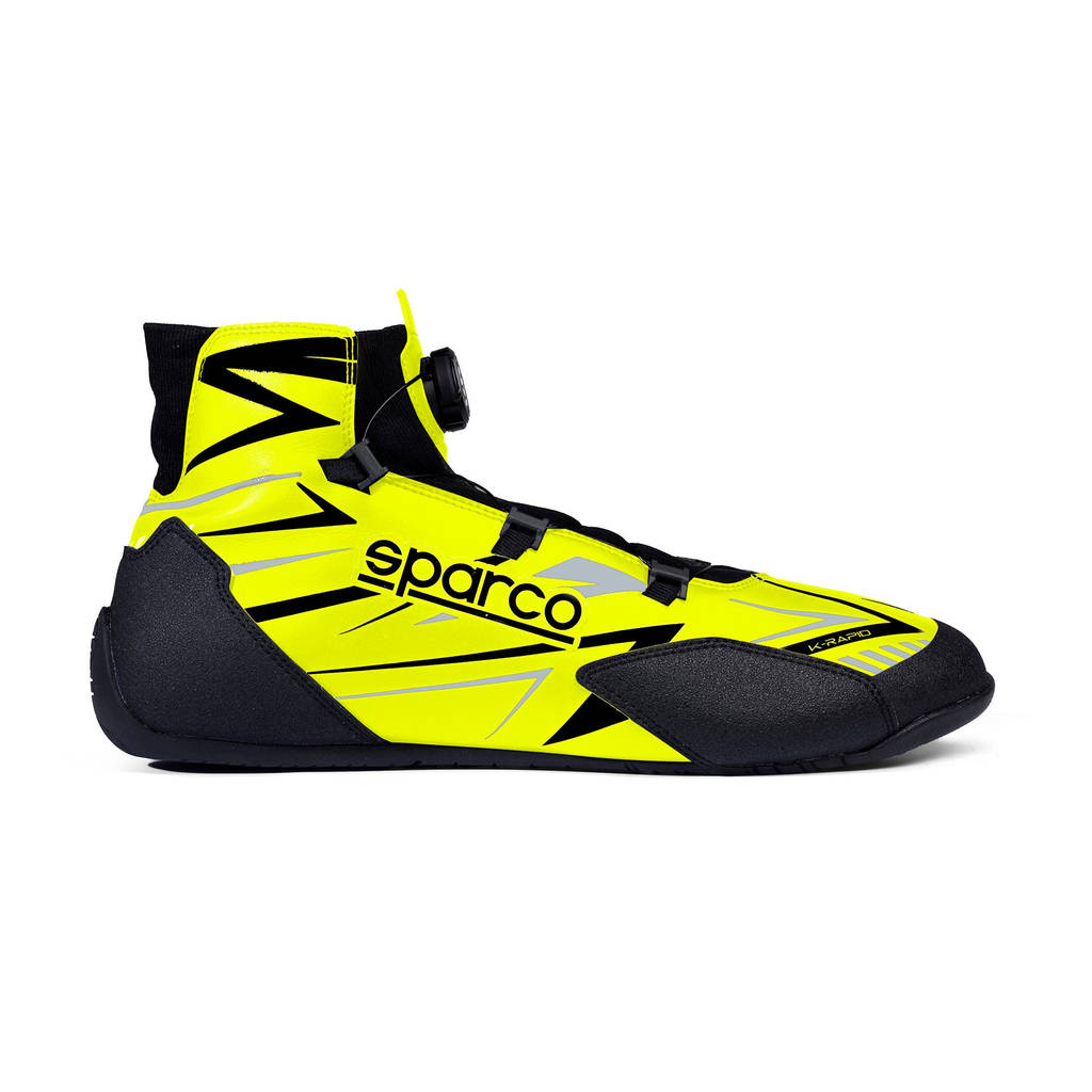 SPARCO BKB0002B0Y04047 Взуття для картингу K-Rapid Rotor, Флуо Жовтий / Чорний, Розмір 47 Photo-0 