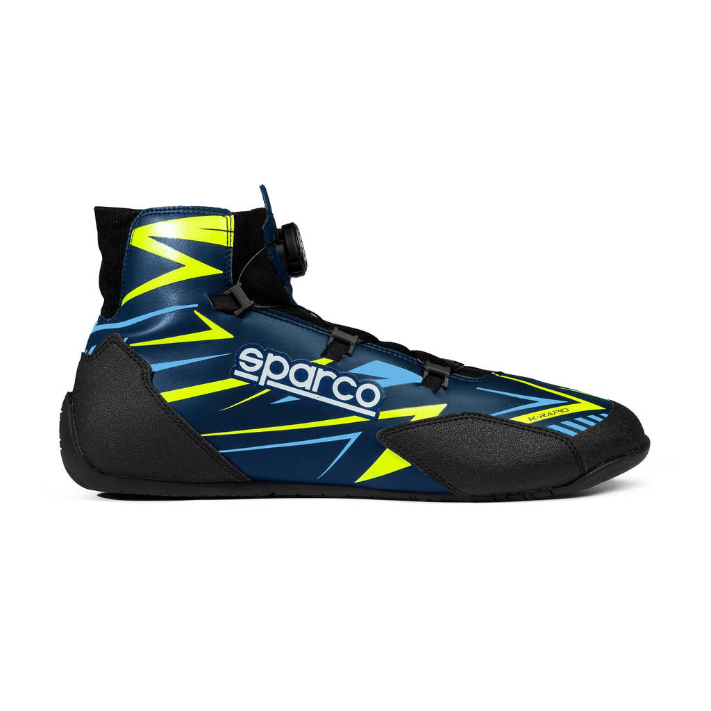 SPARCO BKB0002B0N23044 Взуття для картингу K-Rapid Rotor, Синій / Флуо Жовтий, Розмір 44 Photo-0 