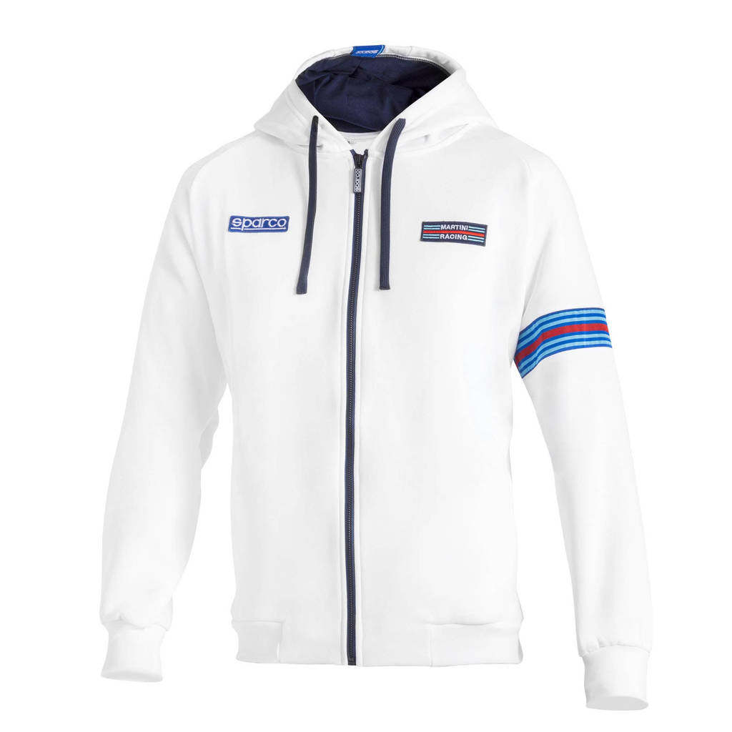 SPARCO BMF0013D0W0100S Толстовка з капюшоном на блискавці Martini Racing My25, Білий, Розмір S Photo-0 