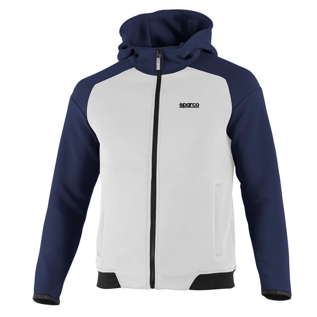 SPARCO BMJ0012B0W1800M Толстовка на блискавці з капюшоном, Синій / Білий, Розмір M Photo-0 