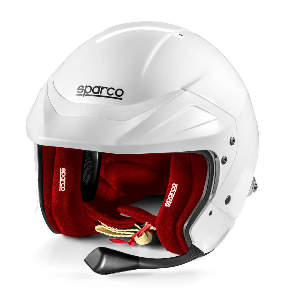 SPARCO BRH0005B0W090XS Відкритий шолом Flux RJ-i 8859-2024, Білий / Червоний, Розмір XS Photo-0 