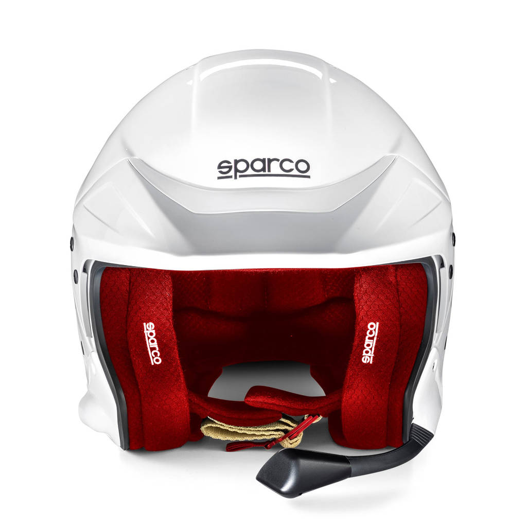 SPARCO BRH0005B0W0900M Відкритий шолом Flux RJ-i 8859-2024, Білий / Червоний, Розмір M Photo-1 