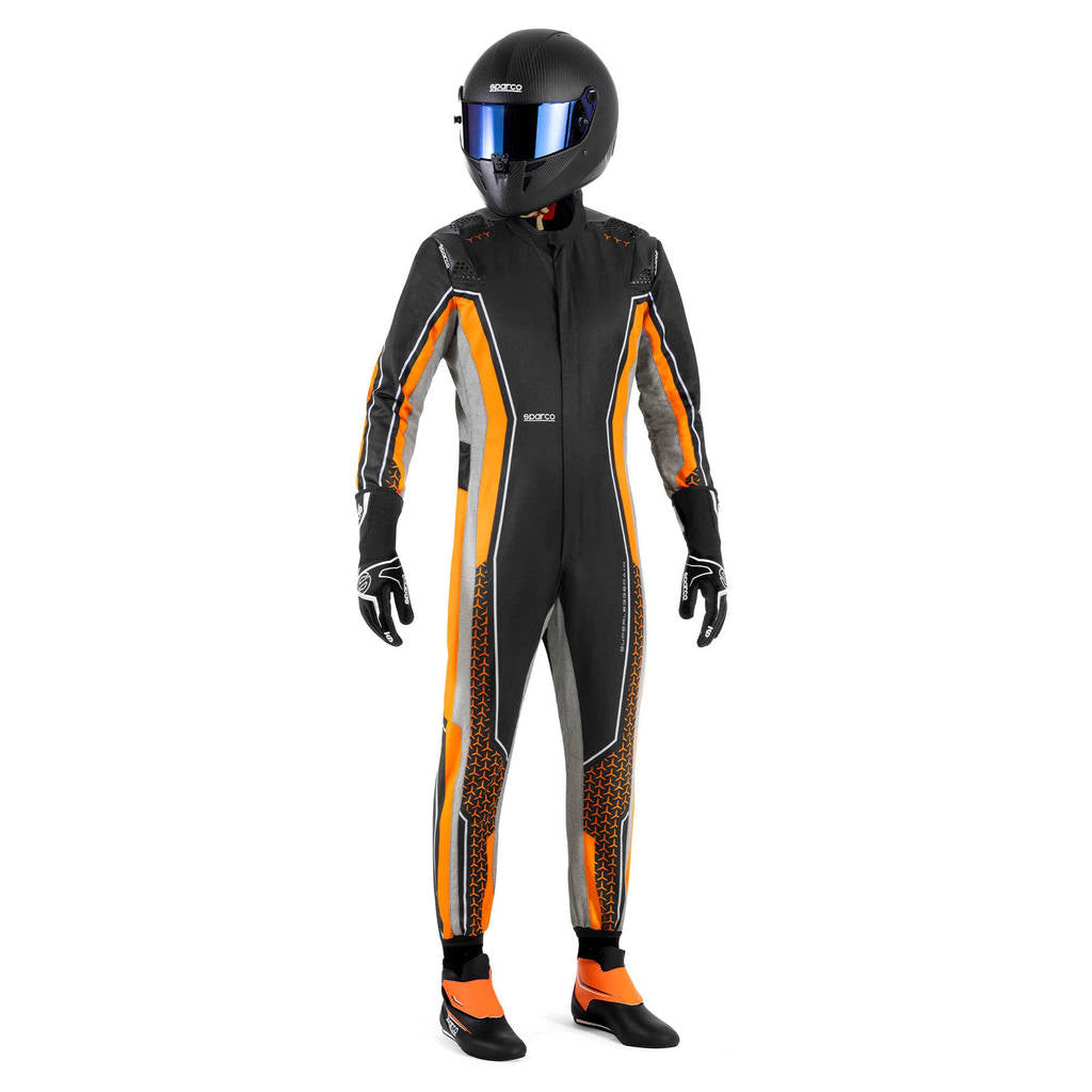SPARCO BKS0012B0K04050 Костюм для картингу Superleggera-K, Чорний / Флуо Помаранчевий, Розмір 50 Photo-1 