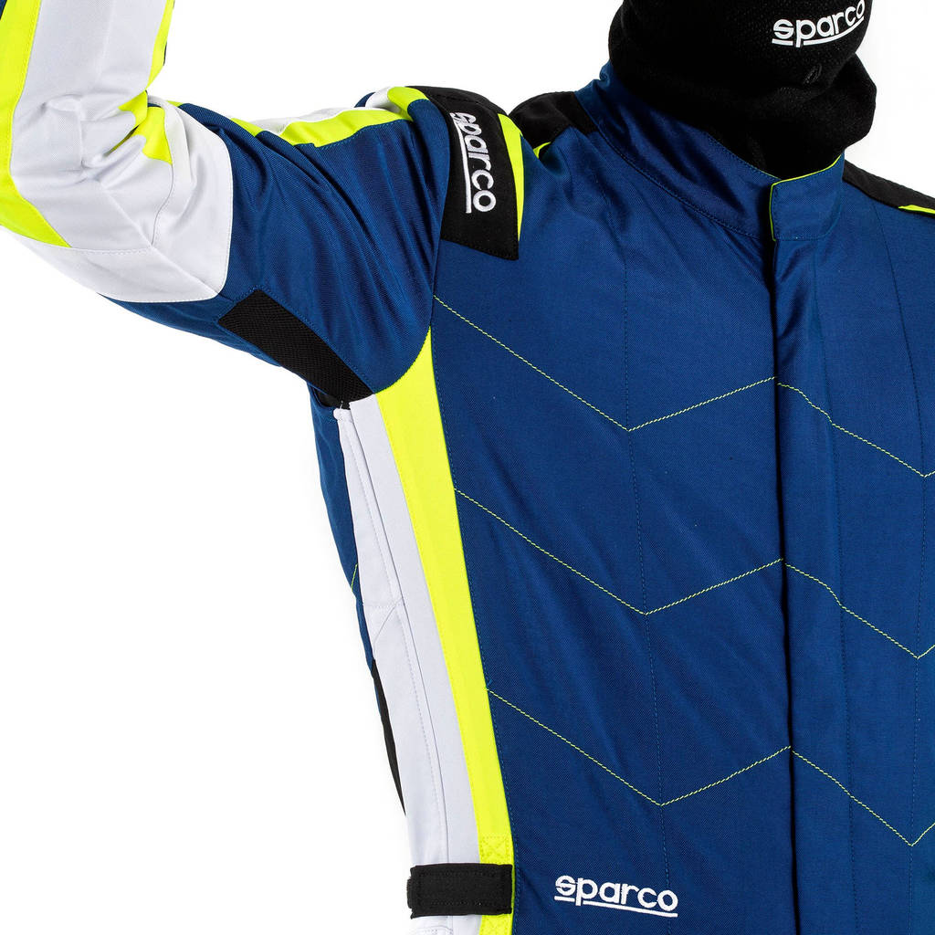 SPARCO BKS0011B0B1400L Костюм для картингу Kerb Advanced, Блакитний / Флуо Жовтий, Розмір L Photo-2 