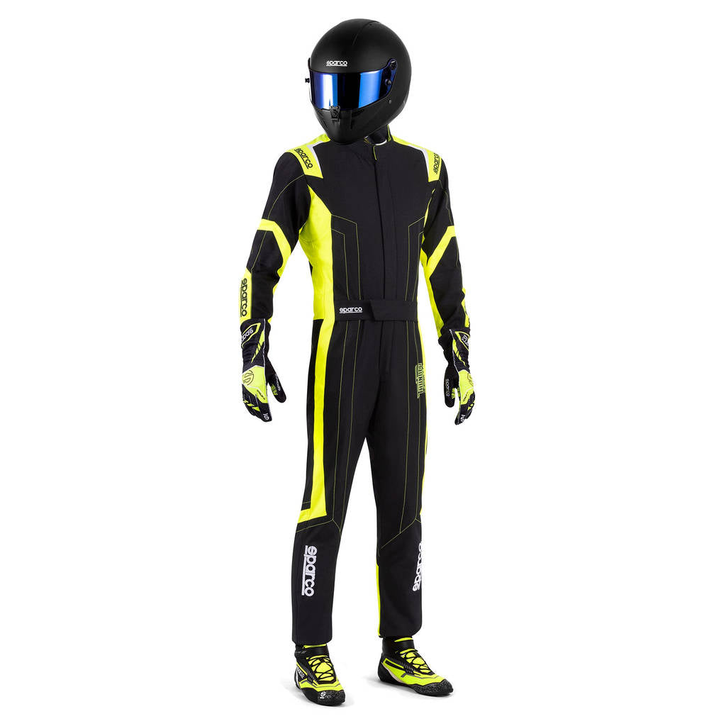 SPARCO BKS0010B0K080XL Костюм для картингу Thunder Advanced, Чорний / Флуо Жовтий, Розмір XL Photo-0 