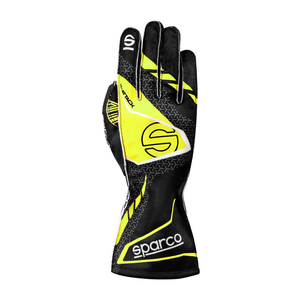 SPARCO BKG0004B0K08008 Рукавички для картингу K-Attack, Чорний / Флуо Жовтий, Розмір 8 Photo-0 