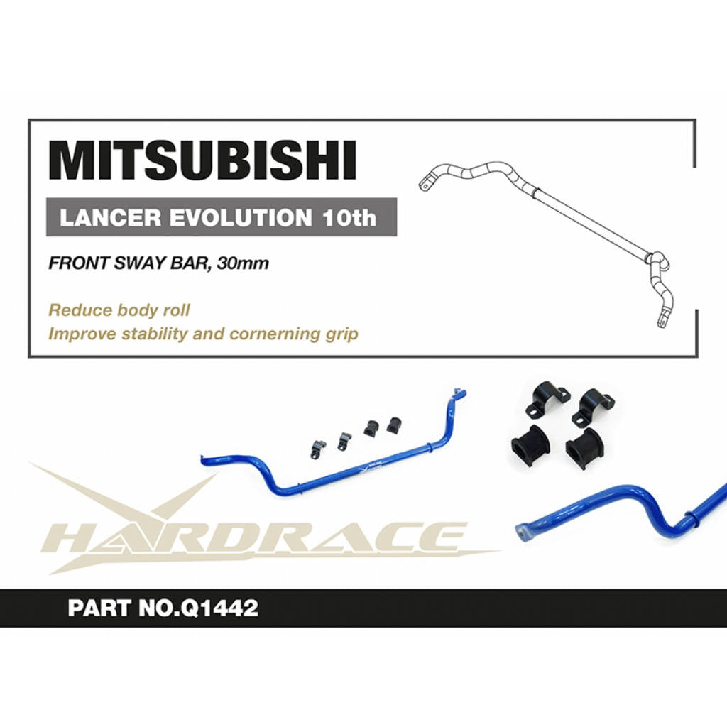 HARDRACE Q1442 Передній стабілізатор, 30 мм, 5 шт для MITSUBISHI Lancer Evo X Photo-1 
