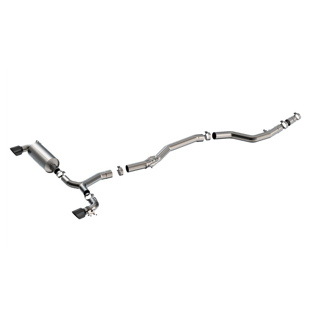 BORLA 140826BC Вихлопна система Cat-Back 3", ATAK (наконечники з чорного хрому) для TOYOTA Supra GR (A90 / A91) 2020-2025 Photo-0 