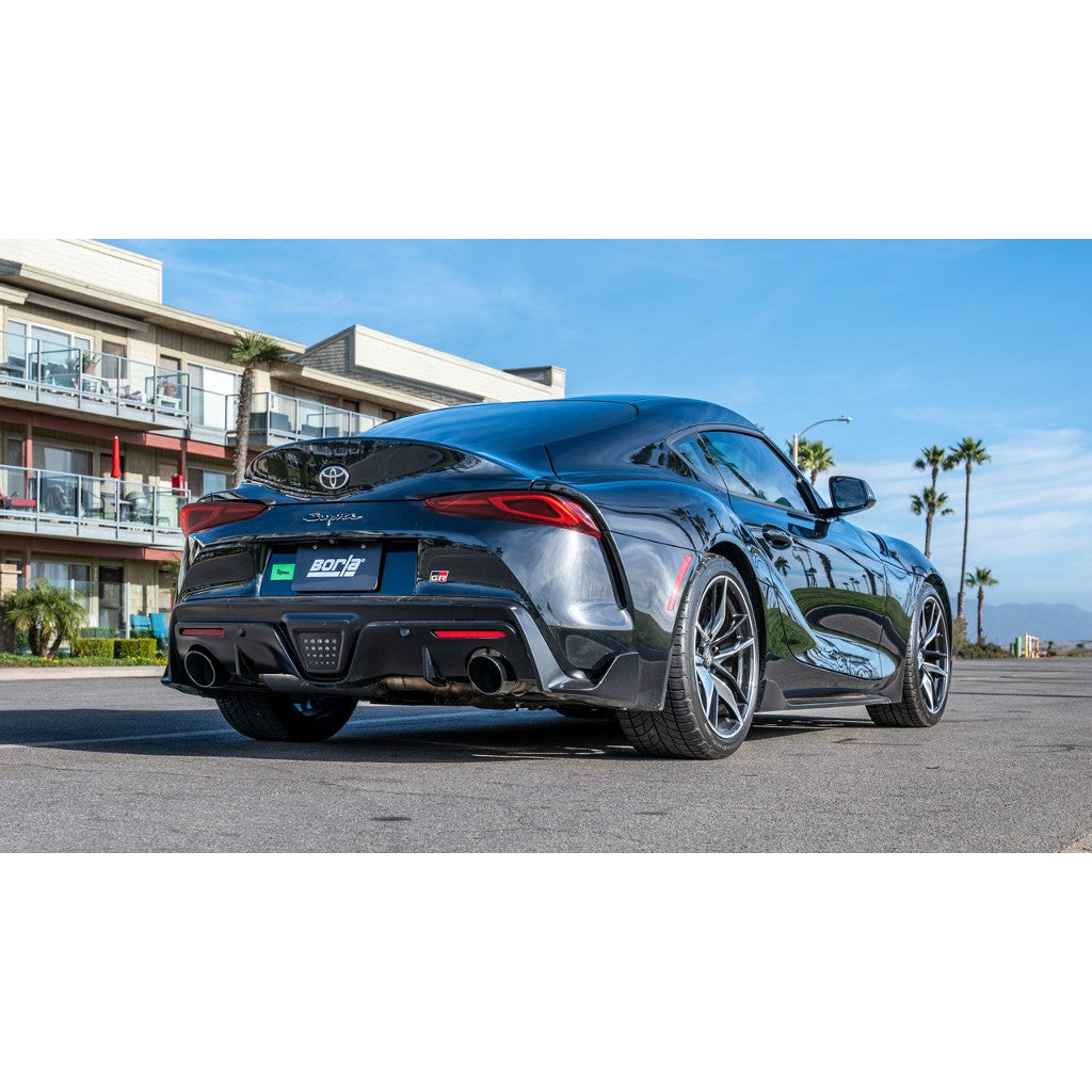 BORLA 140826BC Вихлопна система Cat-Back 3", ATAK (наконечники з чорного хрому) для TOYOTA Supra GR (A90 / A91) 2020-2025 Photo-1 