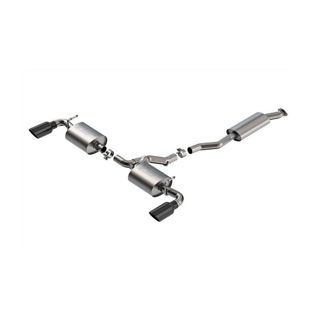 BORLA 141009BC Вихлопна система Cat-Back S-Type, 2.25" (насадки 4", чорний хром) для TOYOTA RAV4 2.5L 2019-2025 Photo-0 