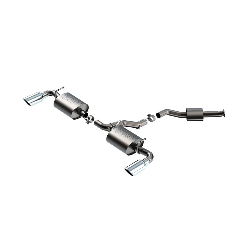 BORLA 141010 Вихлопна система Cat-Back S-Type, 2.25" (насадки 4", світлий хром) для TOYOTA RAV4 Hybrid 2.5L 2019-2025 Photo-0 