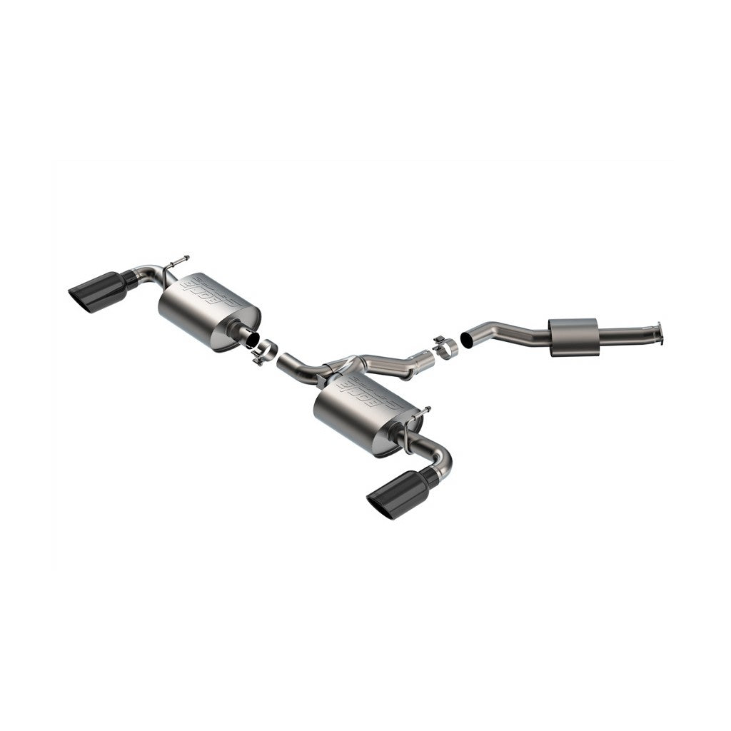 BORLA 141010BC Вихлопна система Cat-Back S-Type, 2.25" (насадки 4", чорний хром) для TOYOTA RAV4 Hybrid 2.5L 2019-2025 Photo-0 