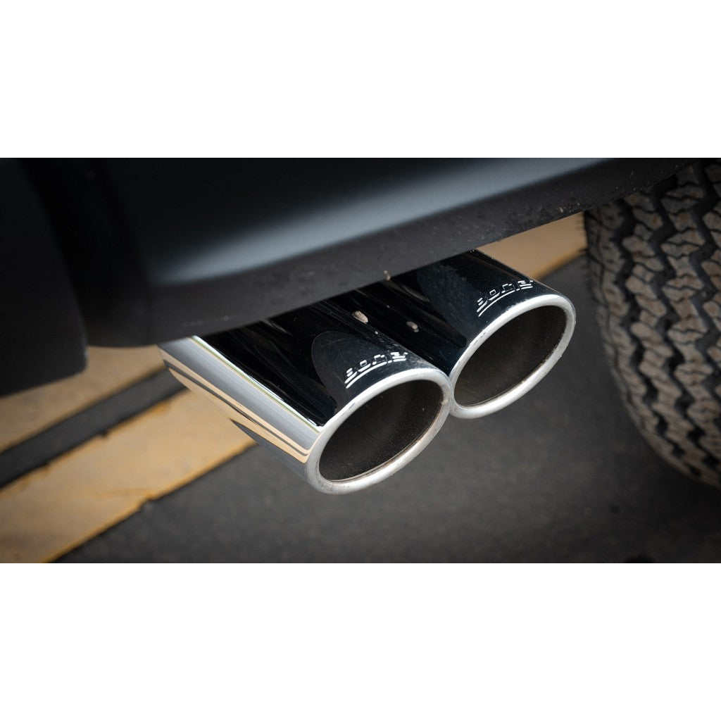 BORLA 140971 Вихлопна система Cat-Back 2.25", S-Type (насадки 4" світлий хром) для FORD Ranger 2.7L 4WD 2024- Photo-2 