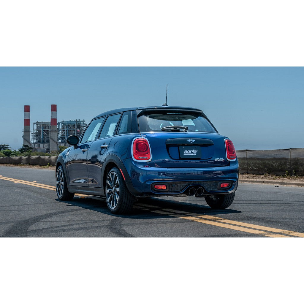 BORLA 11987CB Вихлопна система Axle-Back 2.5", S-Type (чорні наконечники 4") для MINI Cooper S 2014-2024 Photo-1 