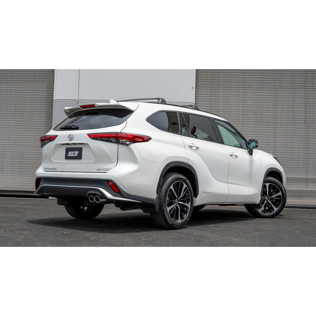 BORLA 140947 Вихлопна система Cat-Back 2.25", S-Type (наконечники 3.5", світлий хром) для TOYOTA Highlander 3.5L (XSE) 2021-2022 Photo-1 