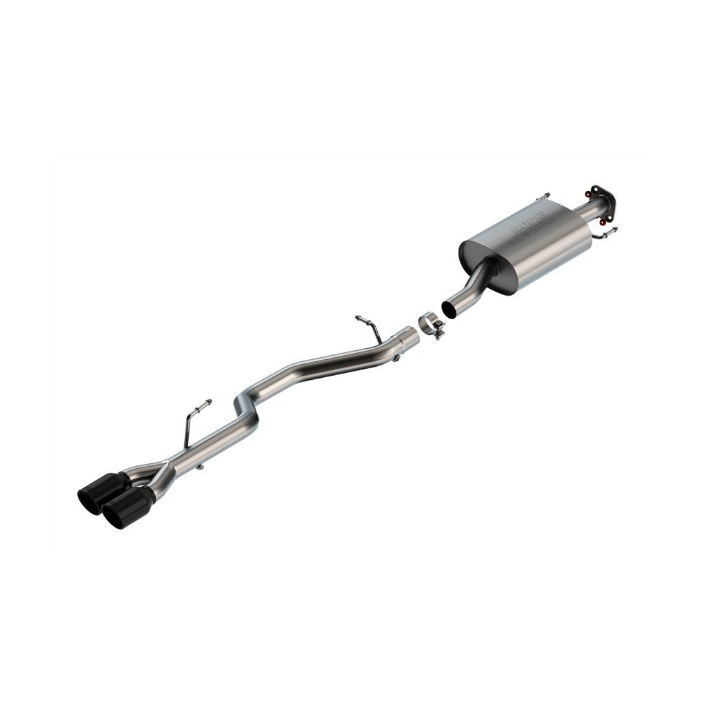 BORLA 140947BC Вихлопна система Cat-Back 2.25", S-Type (наконечники 3.5", чорний хром) для TOYOTA Highlander 3.5L (XSE) 2021-2023 Photo-0 