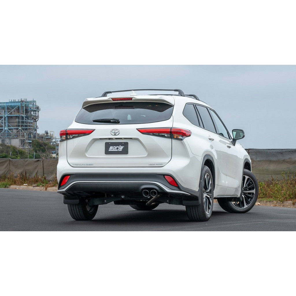BORLA 140947BC Вихлопна система Cat-Back 2.25", S-Type (наконечники 3.5", чорний хром) для TOYOTA Highlander 3.5L (XSE) 2021-2023 Photo-1 