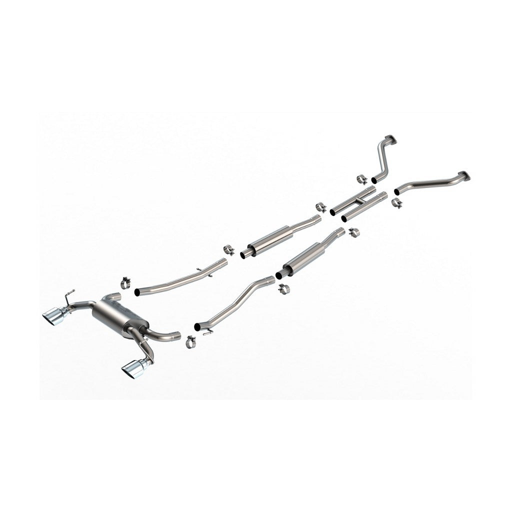 BORLA 140958 Вихлопна система Cat-Back 2.25", S-Type II (наконечники 4.5", світлий хром) для NISSAN 350Z 3.5L 2003-2008 Photo-0 