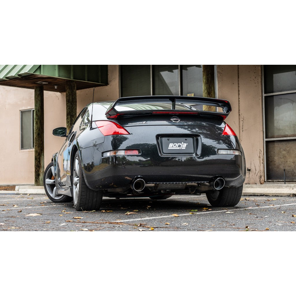 BORLA 140958 Вихлопна система Cat-Back 2.25", S-Type II (наконечники 4.5", світлий хром) для NISSAN 350Z 3.5L 2003-2008 Photo-1 