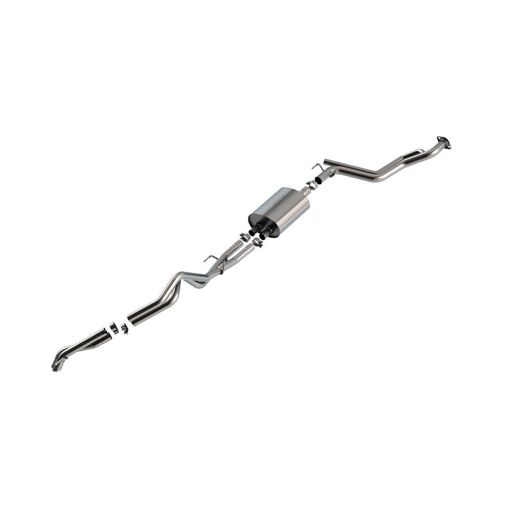 BORLA 141007 Вихлопна система Cat-Back 2.75", 2.25", S-Type (наконечники 2.38", вигнуті донизу) для TOYOTA Tacoma 2.4L 2024- Photo-0 