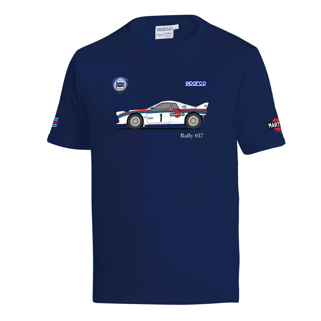SPARCO BML0092NDN020XL Футболка Lancia Martini Racing S4, Синій, Розмір XL Photo-0 