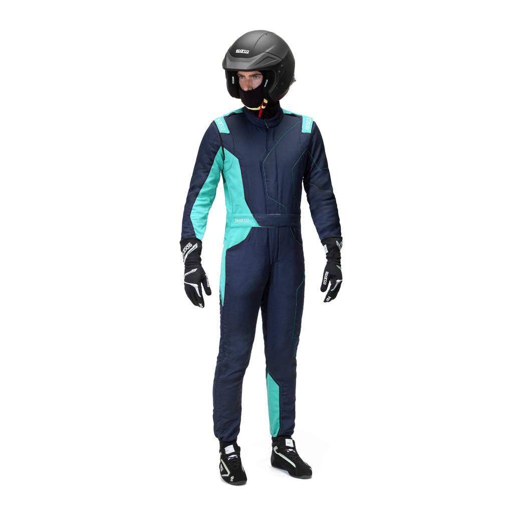 SPARCO BRS0049B0N40052 Комбінезон для автоспорту Sprint A Advanced, Синій/Зелений, Розмір 52 Photo-0 