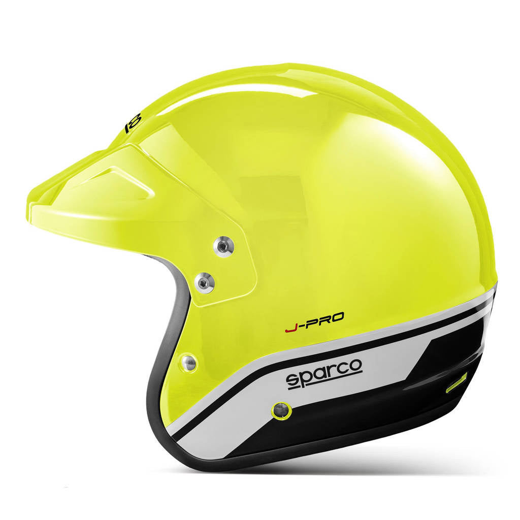 SPARCO 003379GFNR2M Відкритий шолом для автоспорту J-Pro ECE06, Флуо Жовтий/Чорний, Розмір M Photo-2 