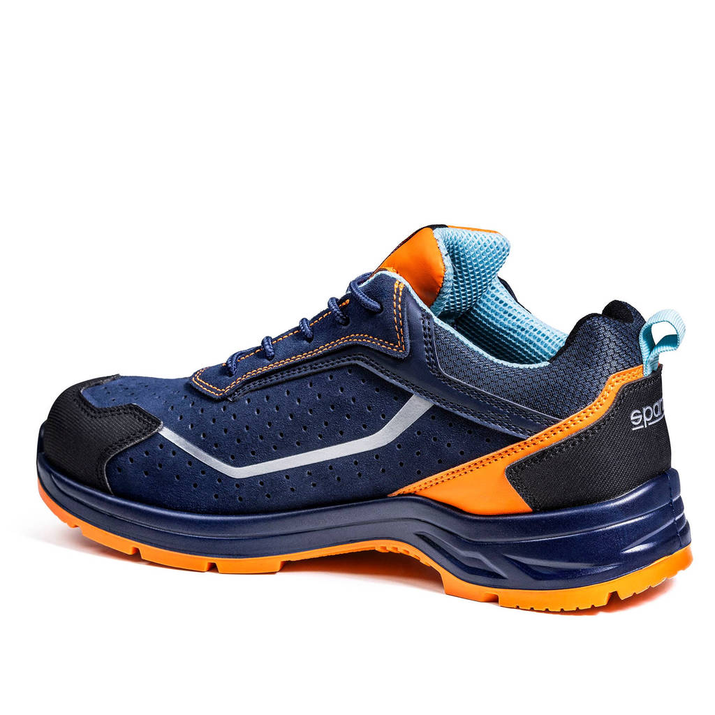 SPARCO 07538GU40BMAF Черевики механіка Indy Meteor Gulf S1PS, Темно-синій/Флуо Помаранчевий, Розмір 40 Photo-2 