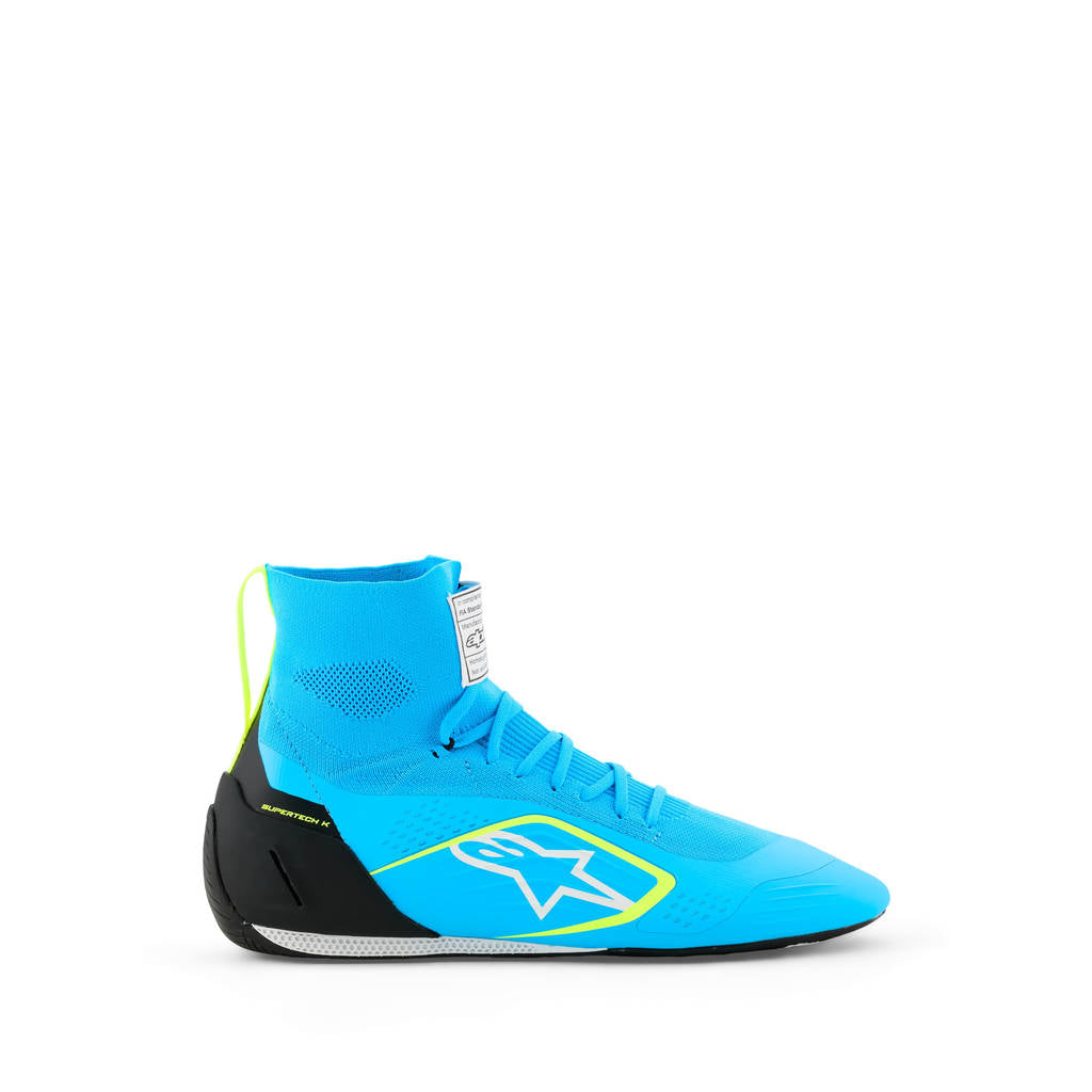 ALPINESTARS 2710526-7287-13 Черевики для автоспорту Supertech K (FIA), світло-блакитний / чорний / білий / флуоресцентний жовтий, розмір 13 Photo-0 
