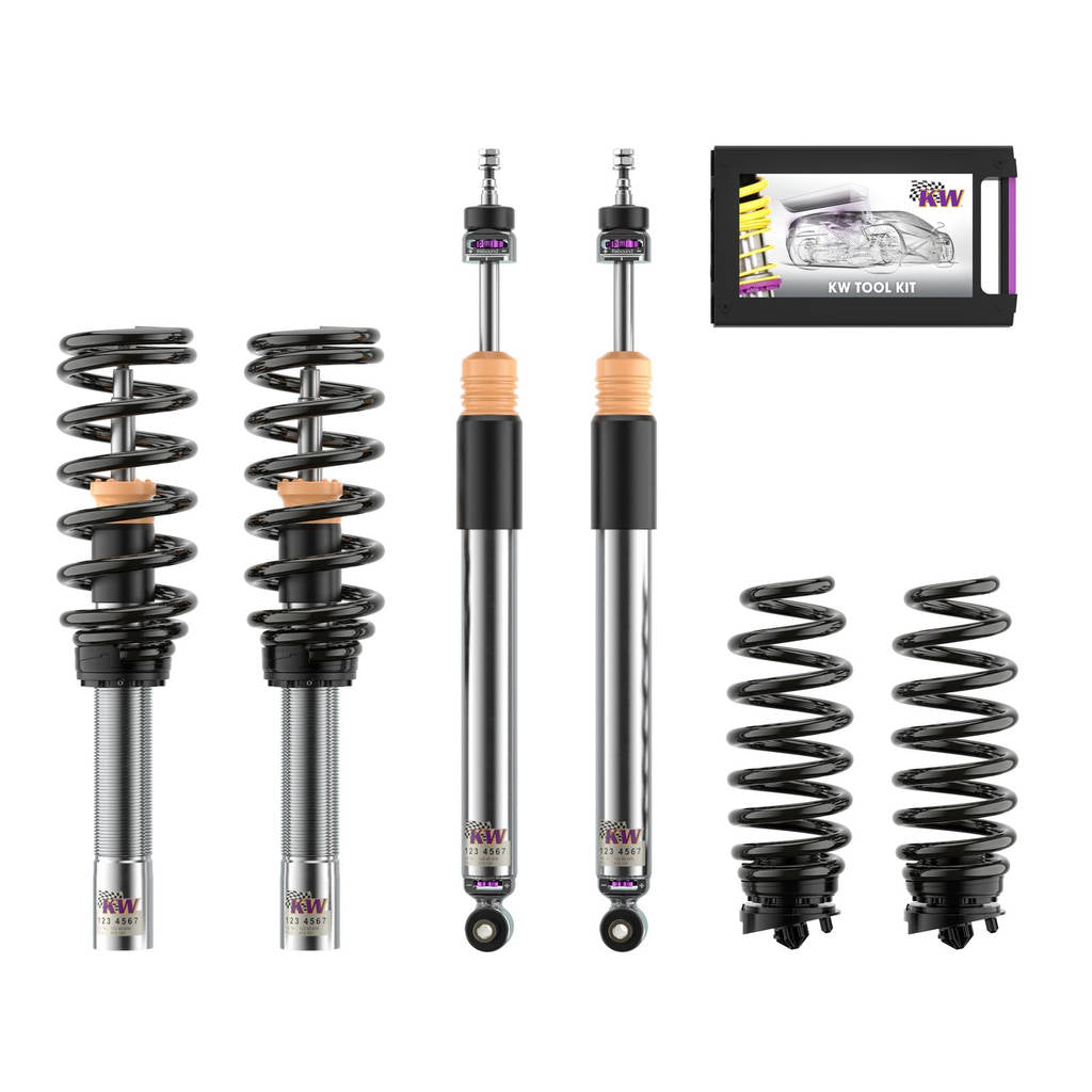 KW 35208100CW-B Комплект койловерів V3 Leveling Black (вкл. комплект відключення електронних амортизаторів) для AUDI A6 (C8) Photo-0 