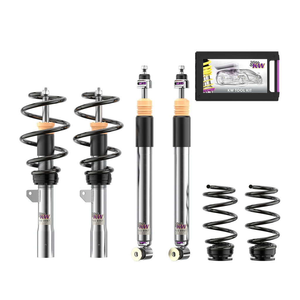 KW 35208200BP-B Комплект койловерів V3 Leveling Black (включаючи комплект відключення електронних амортизаторів) для BMW M135 i xDrive (F40) Photo-0 