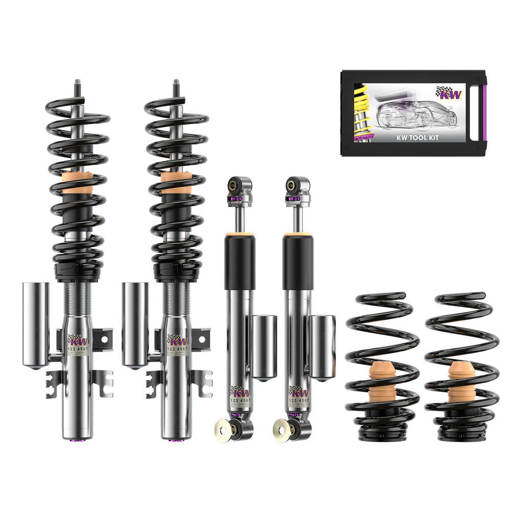 KW 35208800AN-B Комплект койловерів V3 для вирівнювання Black (вкл. комплект відключення для електронних амортизаторів) для VW T5 VR6 3.2 4motion Photo-0 