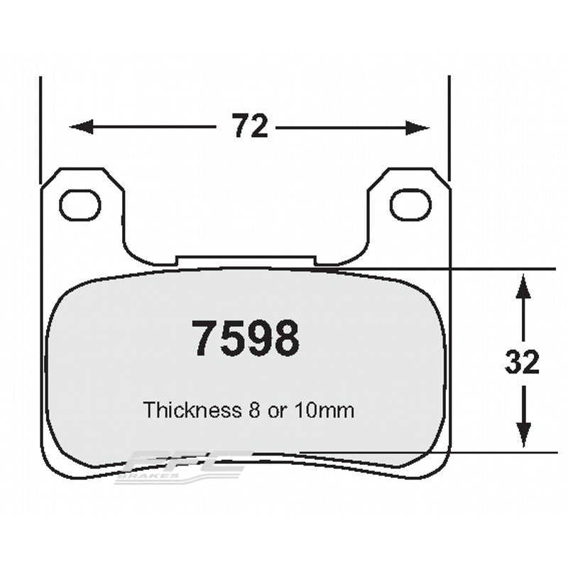 PFC 7598.333.10.92 Передні гальмівні колодки 333 CMPD 10 мм для KAWASAKI Ninja H2 SX / Z 900 RS Photo-0 