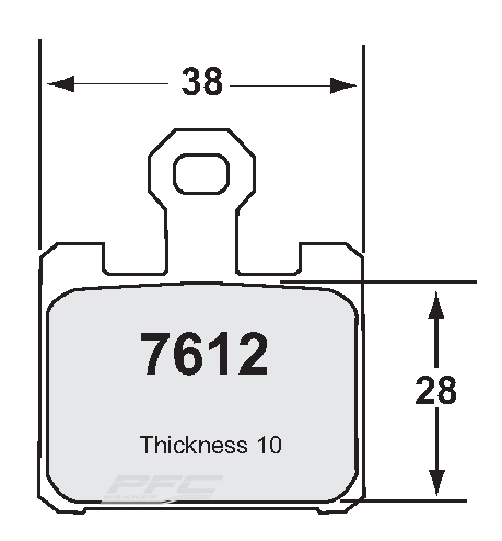 PFC 7612.333.10.94 Передні гальмівні колодки 333 CMPD 10 мм для KAWASAKI GTR 1400 / Z 750 R Photo-0 