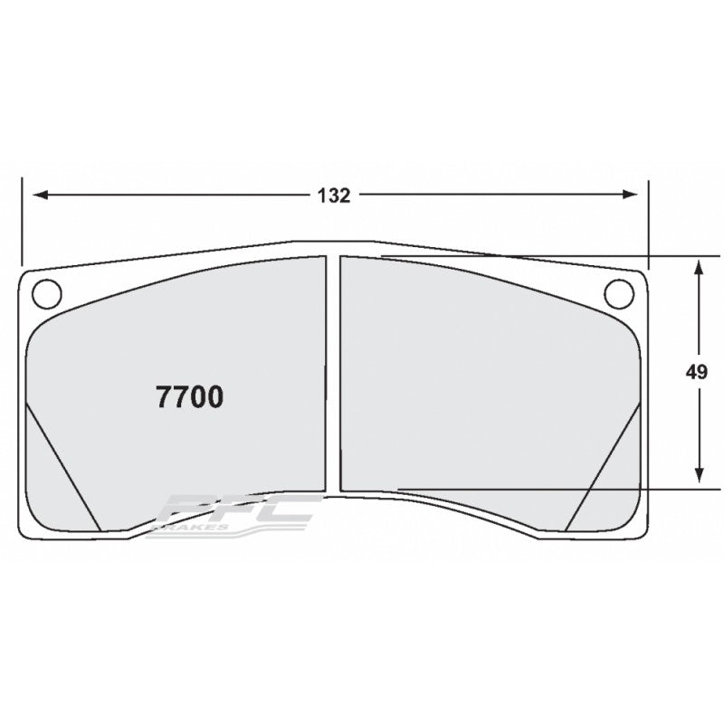 PFC 7700.84.20.44 Задні гальмівні колодки RACING 84 CMPD 20 мм для PORSCHE 997 GT3/GT2/RS Photo-1 