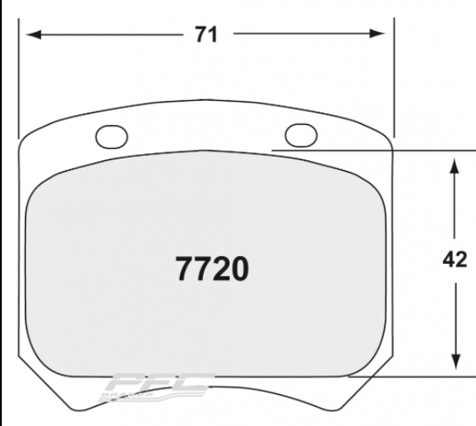 PFC 7720.332.15.44 7720 гальмівні колодки задні 332 CMPD 15mm для MINI 2-piston caliper /Morgan/TVR Photo-1 